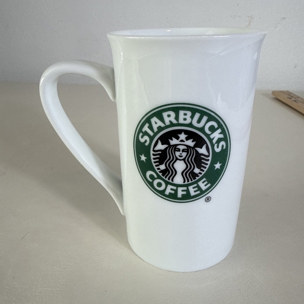 Starbucks 2006 Classic Mermaid Logo White Ceramic Latte Coffee Mug Cup 14oz NEW!